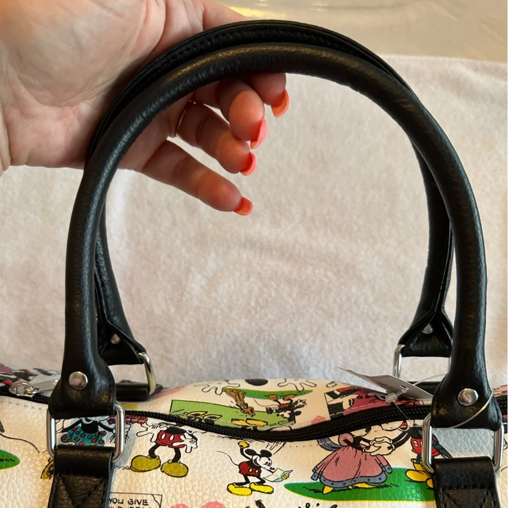 Disney Parks Retro Mickey Mouse Minnie Mouse Animated Comic Strip Bag  Purse NWT